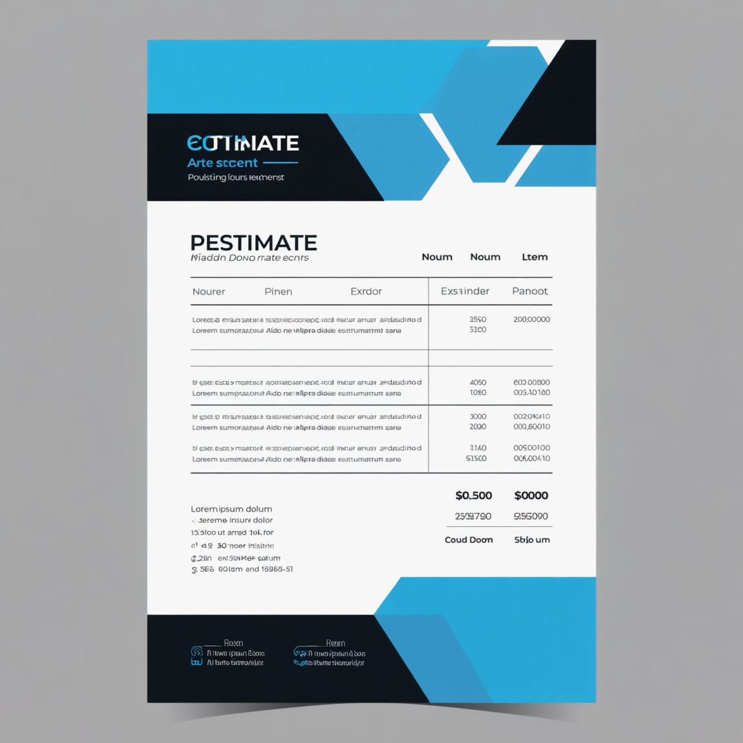 Template devis moderne minimaliste