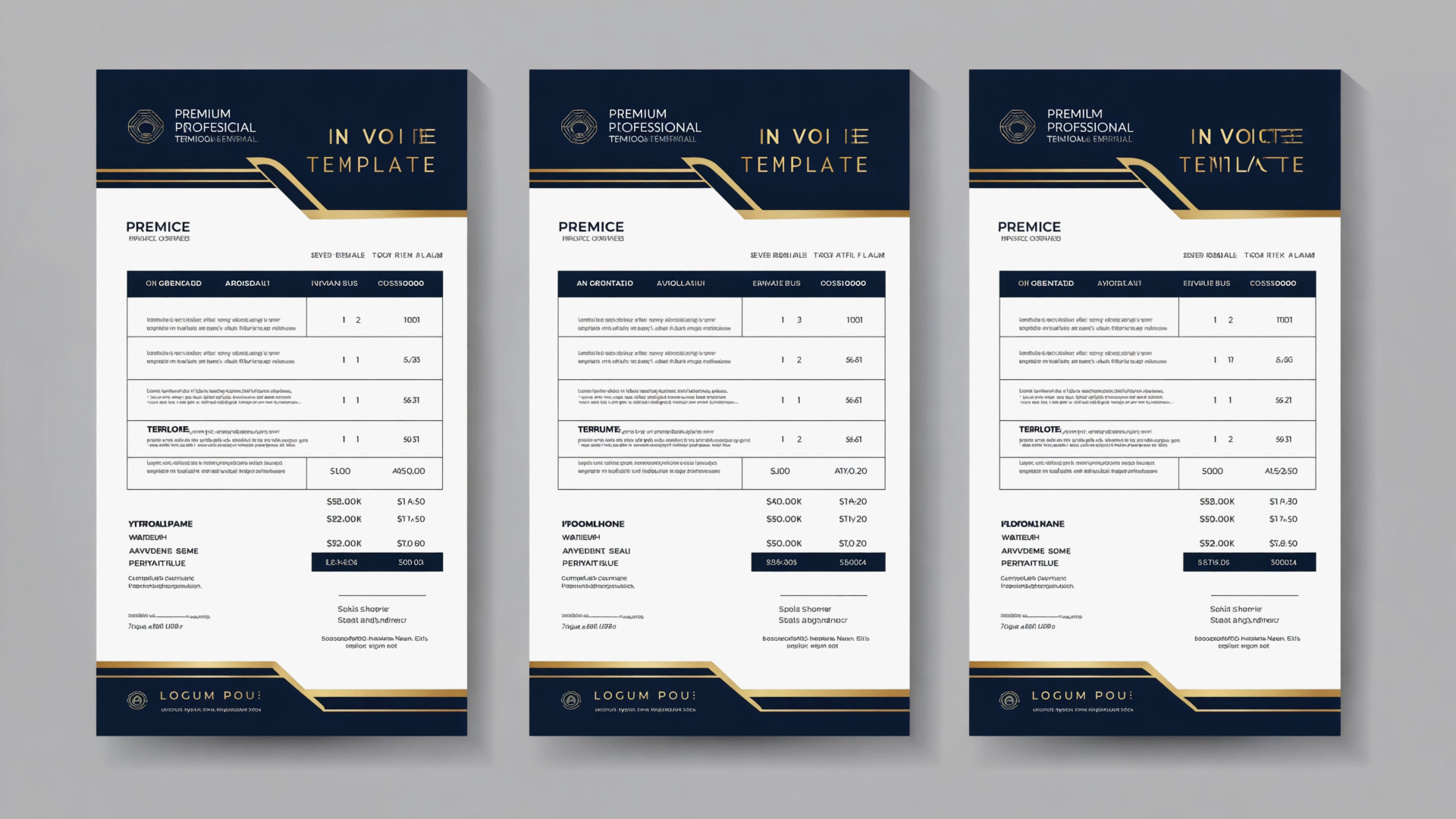 Template facture professionnel premium